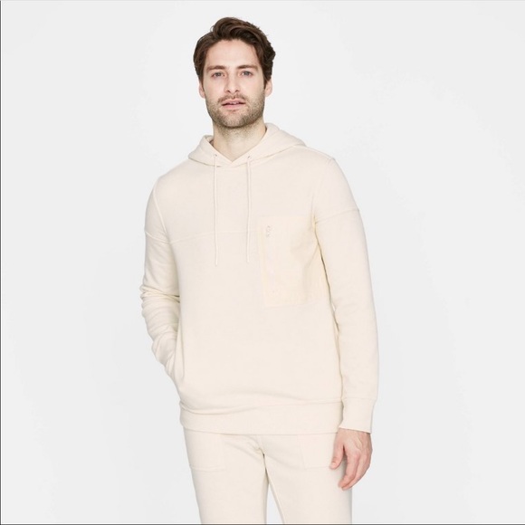 Goodfellow & Co Other - Men's Relaxed Fit Hoodie Sweatshirt - Goodfellow & Co in White Sand Creame